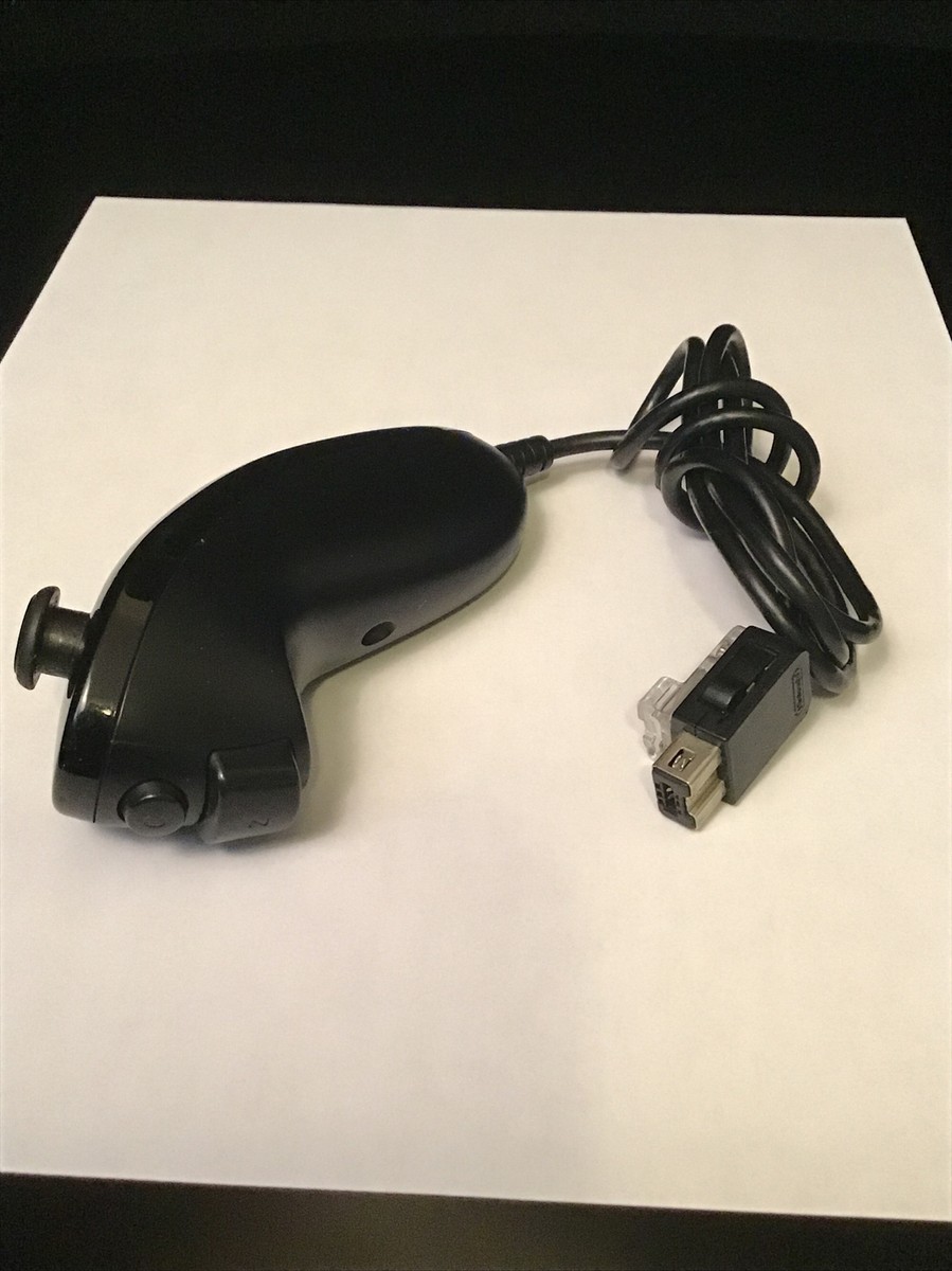 Black Nunchuck NINTENDO WII OEM GENUINE OFFICIAL RVL-004 Authentic