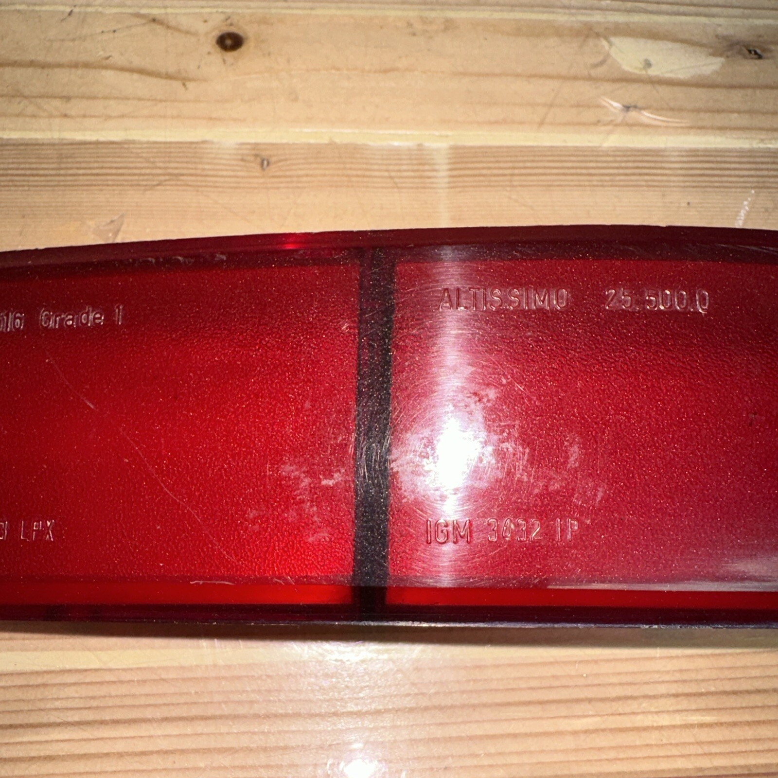 OEM Pair Ferrari 275 Tail Light Lamp Lens Left Altissimo Red