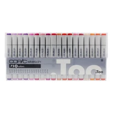 Copic Sketch Marker 72 Color Set Premium Artist Markers A, B, C, D, E Type