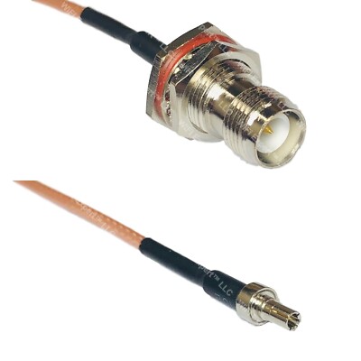 RG316 RP-TNC FEMALE BULKHEAD to CRC9 Male RF Cable Rapid-SHIP LOT