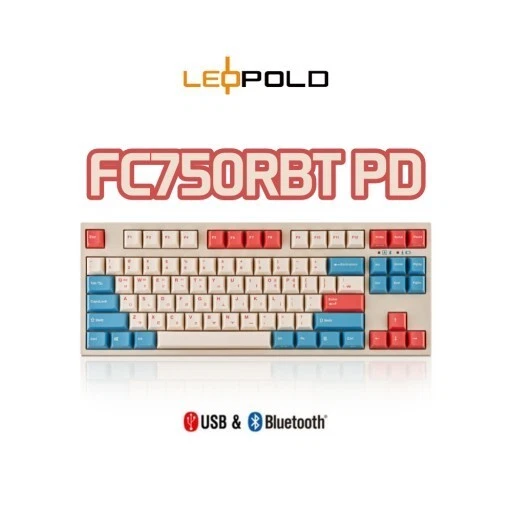 Leopold Keyboard FC750RBT PD Coral Blue (Wired and Wireless) / English+Korean - Image 2 of 3