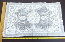 VINTAGE SMALL IVORY LACE DRESSER SCARF DOILY