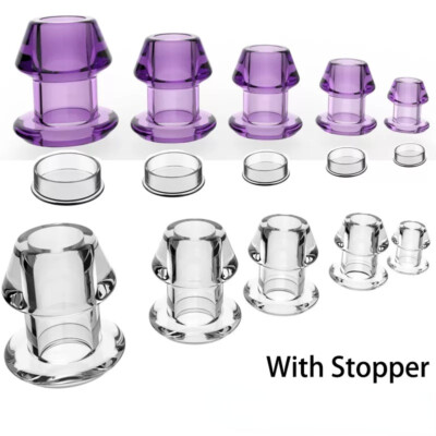 Hollow Anal Butt Plug With Stopper Anus Tunnel Expander Speculum Dilator  Sex Toy