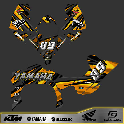 ATV Graphics Kit Adhesivo Adhesivo Compatible con Yamaha YFZ 450 R/SE 2009-2013