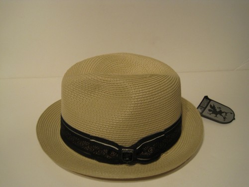 stacy adams MILAN STYLE straw fedora 