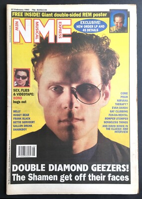 NME 27 February 1993 The Shamen, Frank Black, David Bowie, U2, Bettie Serveert 