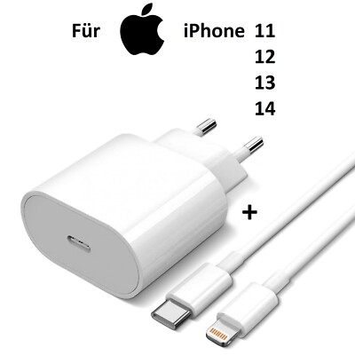 ORIGINAL Apple iPhone Power Adapter 20W Ladegerät + USB-C zu Lightning Ladekabel