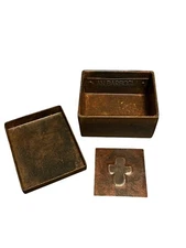 Jan Barboglio Hand Forged Iron Trinket Box With House Blessing Cross