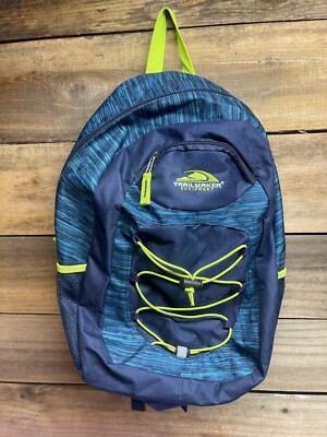 Trailmaker Backpack Blue Green Lightweight 17 inch Bungee design