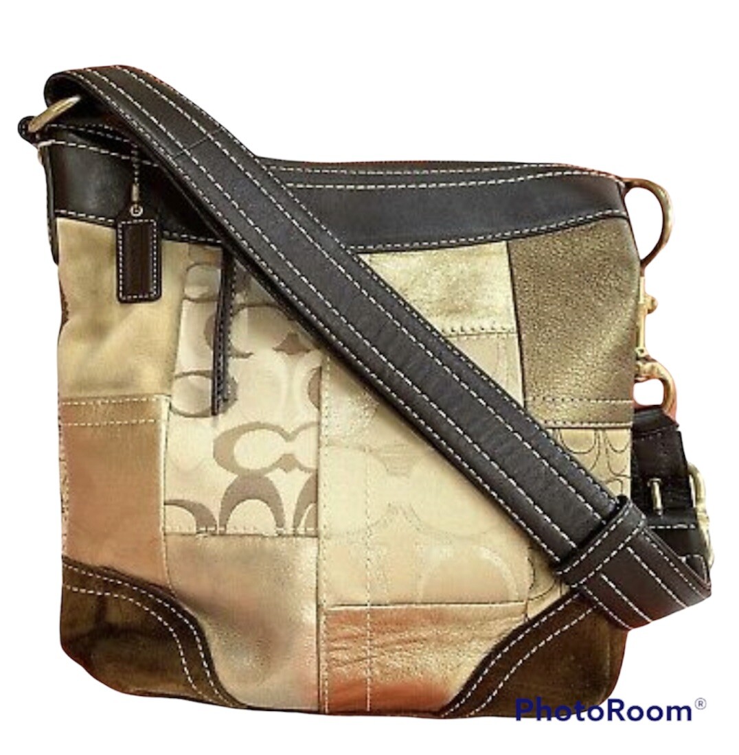 Coach Y2K Patchwork Crossbody Handbag Purse Gem