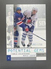 2002-03 Upper Deck Mask Collection /1750 Carlo Colaiacovo #150 Rookie RC