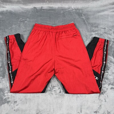 Champion 100% Nylon Windsuit Pants Red Black White P79728