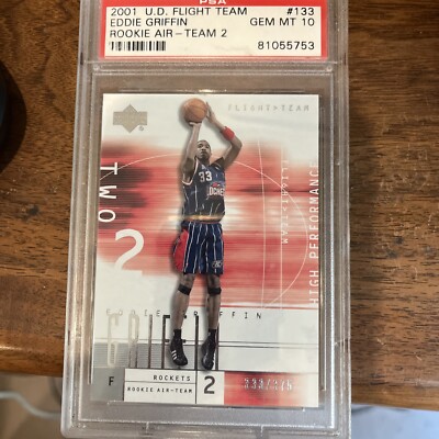 2001 Upper Deck Flight Team Rookie Eddie Griffin ROOKIE AIR -TEAM 2 #133 PSA 10