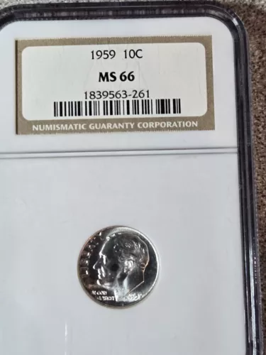 1959 10C NGC MS66 Silver  Roosevelt Dime