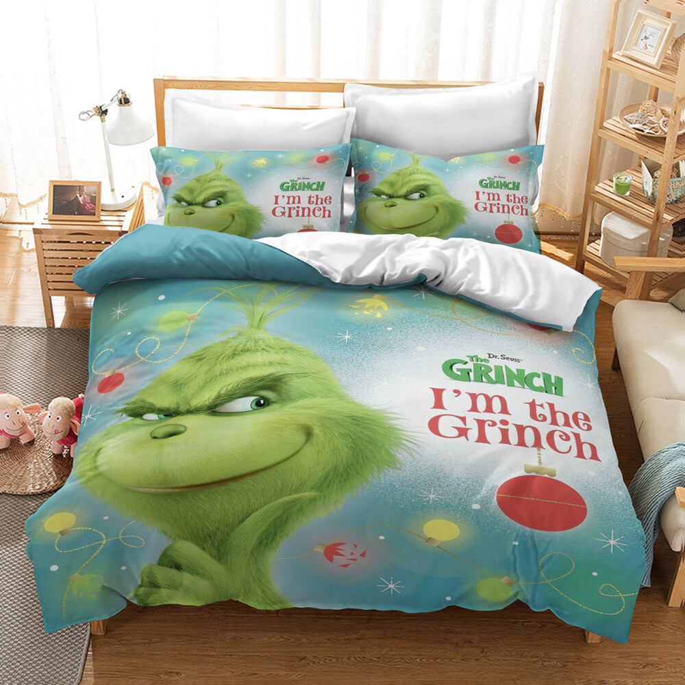 Furn. Christmas Spirit Bettwäsche-Set Doppelbett – Weihnachtliches Design, Polycotton, Grün