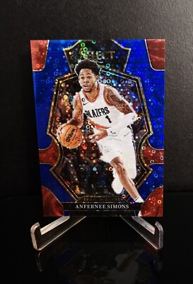 #'d/25   ANFERNEE SIMONS SP 2022-23 Panini Select Blue Disco Premier Level 142