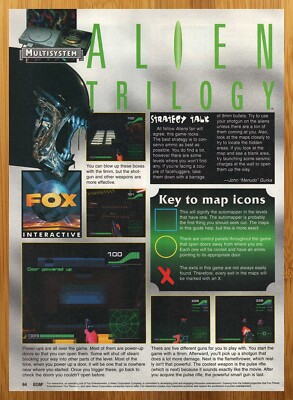 1996 Alien Trilogy PS1 Saturn Print Ad/Poster Authentic Video Game ...