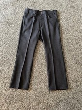 VTG Men  s Levi  s Polyester Pants W36 L30 Pleated Brown