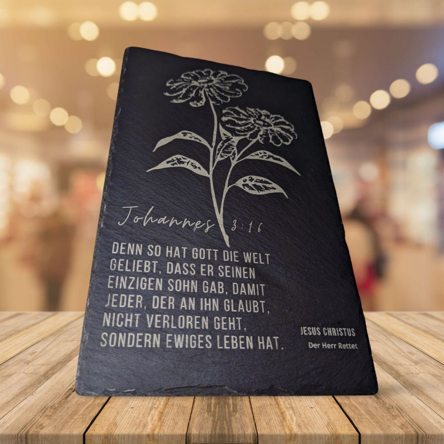 Schieferplatte 30x20 Bibel Jesus Bild Spruch Verse Christlich Gemälde Glaube