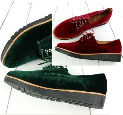ladies flatform brogues