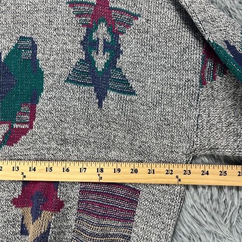 Vintage Pullover Pulli Herren XL? Bunt 80er Retro Geometrisch Preppy Eklektisch - Bild 4 von 9