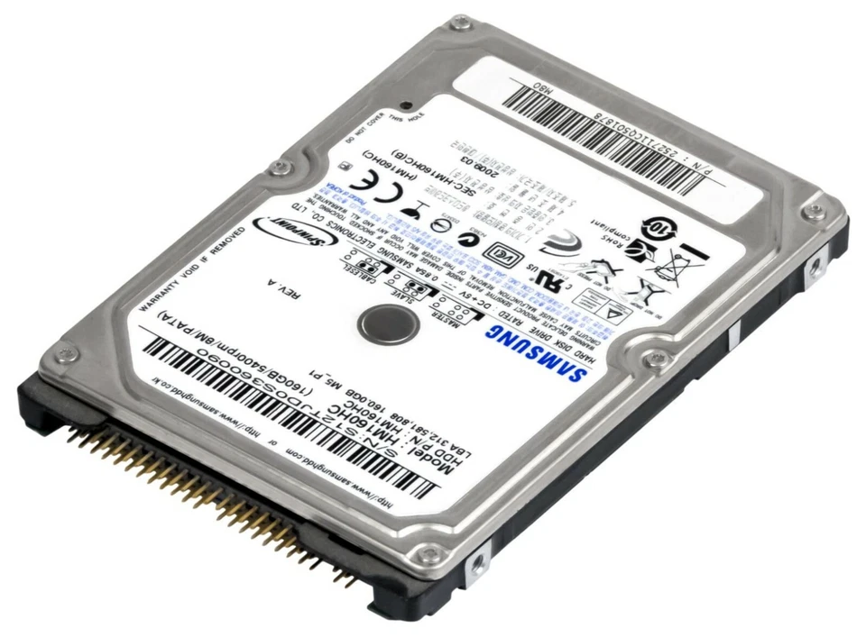 FESTPLATTE SAMSUNG SPINPOINT M5 HM160HC 160GB 5400U/min 8MB IDE ATA 2.5" Zoll - Bild 3 von 3