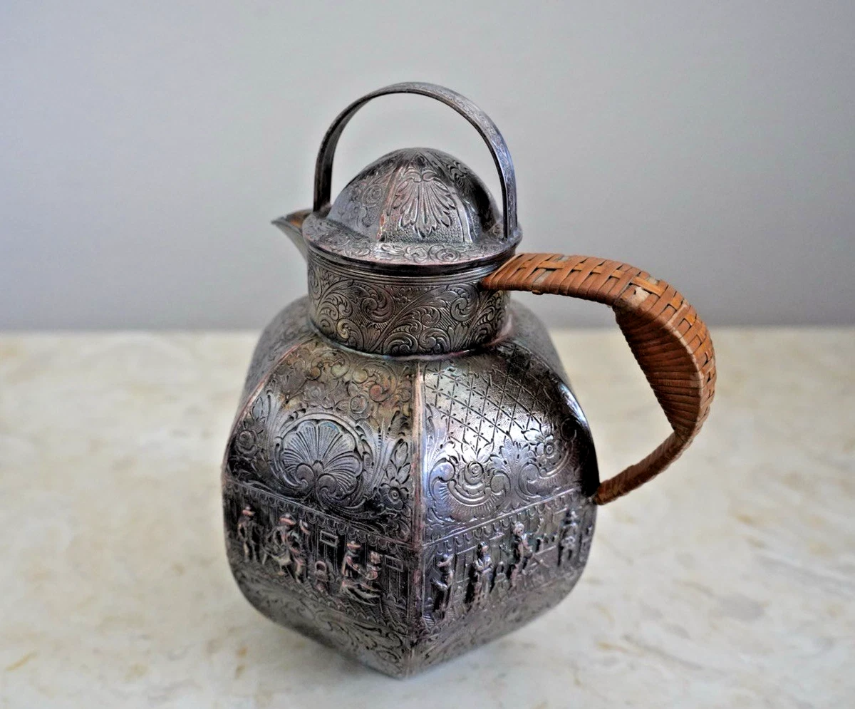 webster ウェブスター　ティーポット　silver スターリング Webster Repousse Antique US Silver-Plated Teapots, Coffee Pots