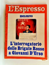 L'ESPRESSO 11 gennaio 1981 BRIGATE ROSSE - GIOVANNI D'URSO