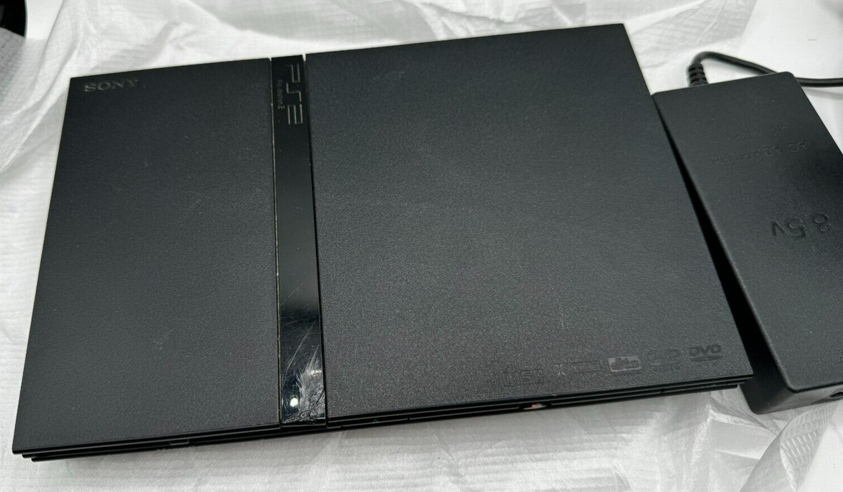 Sony Playstation 2 Slim Console Black SCPH-77004 With Box Sony Playstation 2 Slim Console Black SCPH-77004 With Box