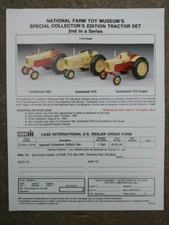 Vintage Case IH International Harvester Ntl Farm Museum Tractor Set Flyer