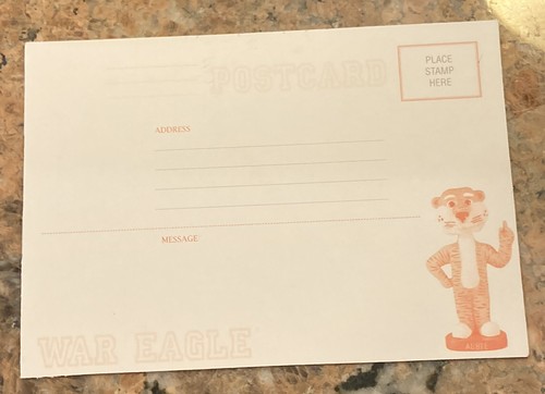 Auburn Vs. Alabama Program Postcard REPOduction Copy 4 1/4in. x 6in. - Picture 2 of 2