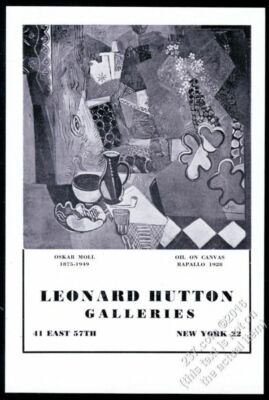 1960 Oskar Moll painting NYC gallery show vintage print ad