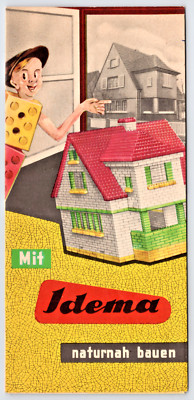 Idema German Toy Company Advertising Fold Out Ad Pamphlet circa 1950s