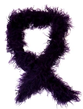 ADRIENNE LANDAU Purple 100% Mongolian Lamb Soft Fur Scarf Wore Once Pre-owned