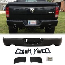 Black Rear Step Bumper For 2009-2018 Dodge Ram 1500 Wdual Exhaust Wo Sensors