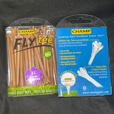 3 1/4" Brown Champ Fly Golf Tees 2 packages Brown Distance Bio Golf tees