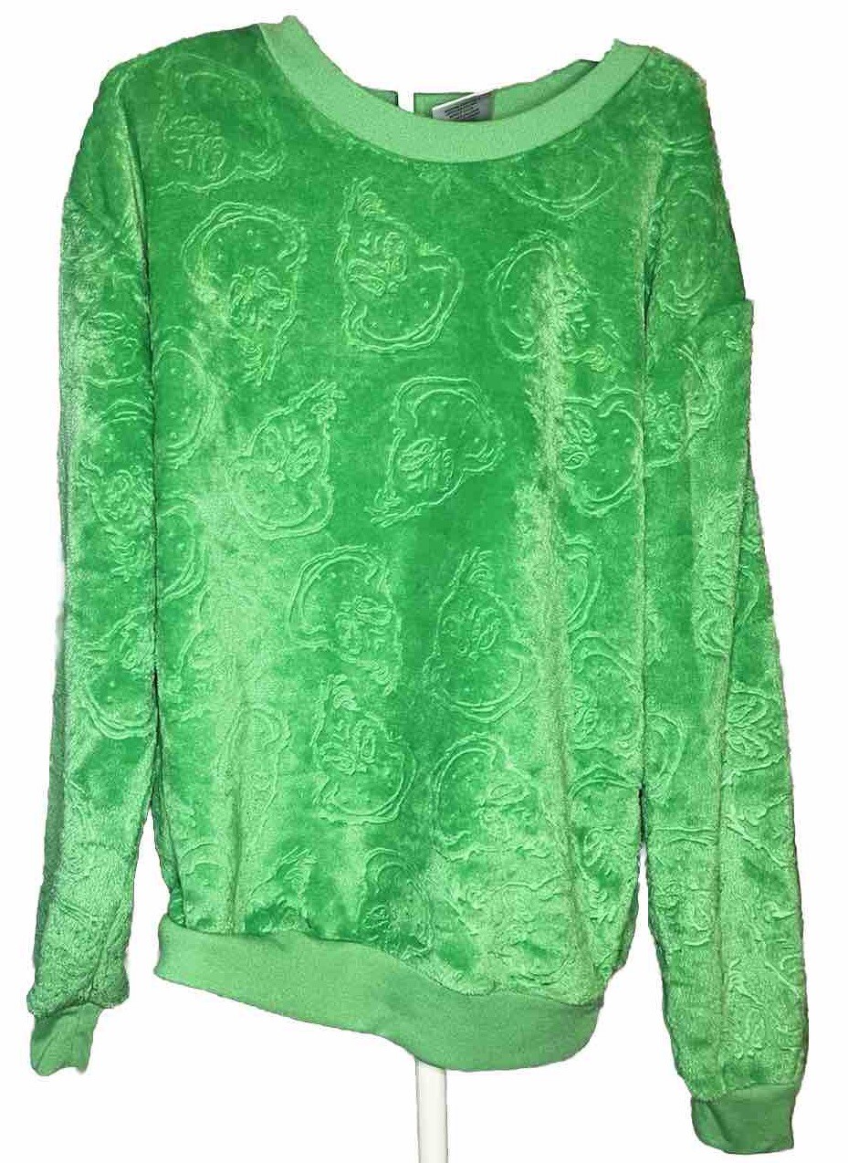 Grinch Monogram Green Pullover Sweater - image 3