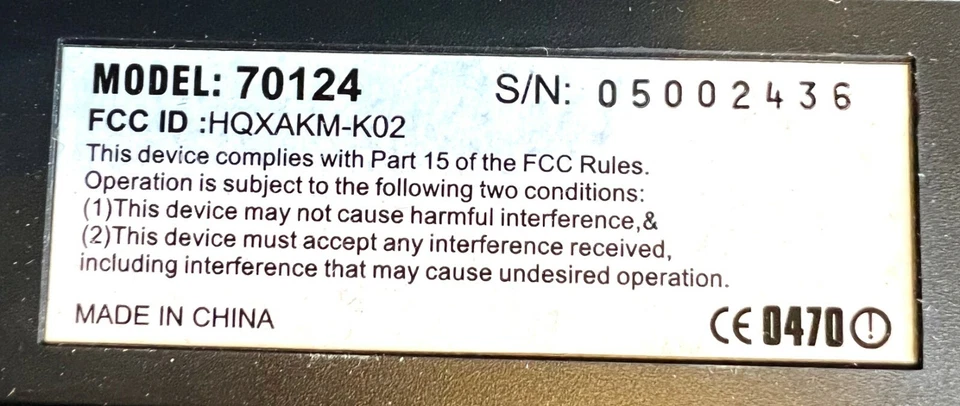 Inland wireless keyboard and receiver with ps/2 connector Model 70124 - Image 4 of 4