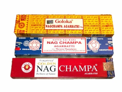 Lot de 3 boites d'encens Nag Champa de 3 grandes marques Indienne - A découvrir