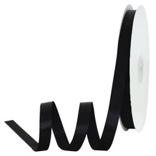 1/2 Inch x 100yds Black Satin Ribbon Thin Solid Fabric Ribbons for Invitation...