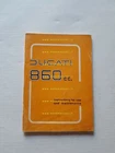 1975 Ducati 860 Genuine Maintenance Use Manual ENGLISH owner's manual