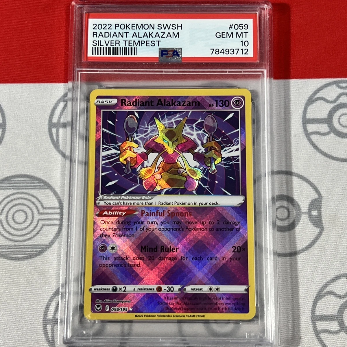 PSA 10 Radiant Alakazam Silver Tempest Pokemon Card Sword Shield