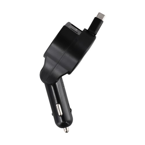 Fast Charging Dual USB Car Charger with Telescopic Cable and Digital Display - Zdjęcie 5 z 24