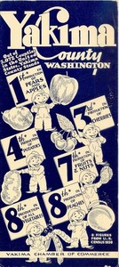 1930s Yakima Washington Brochure "AGRICULTURAL FARMING MULTI PANEL FOLD OUT" VG