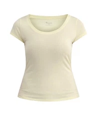 NO BOUNDARIES Women’s Size XXL (20) Scoop Neck Tee Short Sleeve • Lemon