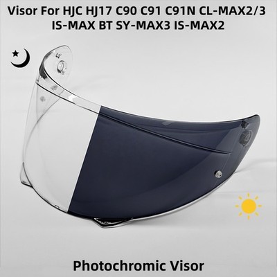 Photochromic Visor For HJC HJ17 C90 C91 CL-MAX 2/3 IS-MAX BT SY-MAX 3 IS-MAX 2