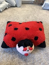 Pillow Pets Ladybug Stuffed Animal Pillow Plush Red Black Medium 2010 Washable