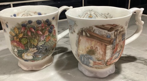 2 Royal Doulton Brambly Hedge Winter & Autumn Becher 1983 - Bild 1 von 6