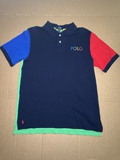 Polo Ralph Lauren Boys XL 18-20 Logo Color Block Polo Shirt