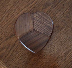 BITS & PIECES HEART SHAPED TINKET PUZZLE BOX